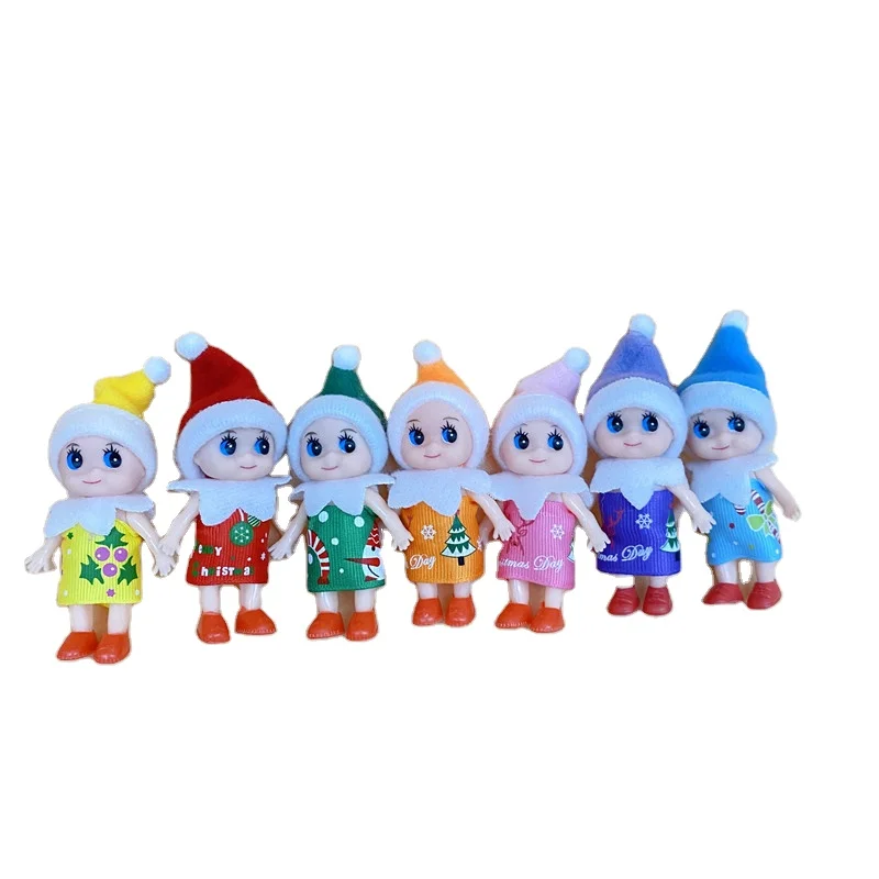 Creative Christmas Baby Elf Doll Bookshelf Table Ornaments Toy Resin Car Decoration Toy