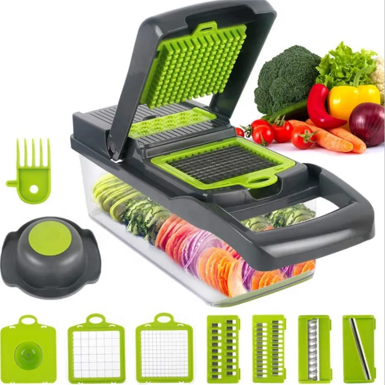 12 in 1 Kitchen Gadget Multi Manual Vegetable Cutter Onion Chopper Dicer Vegetable Chopper