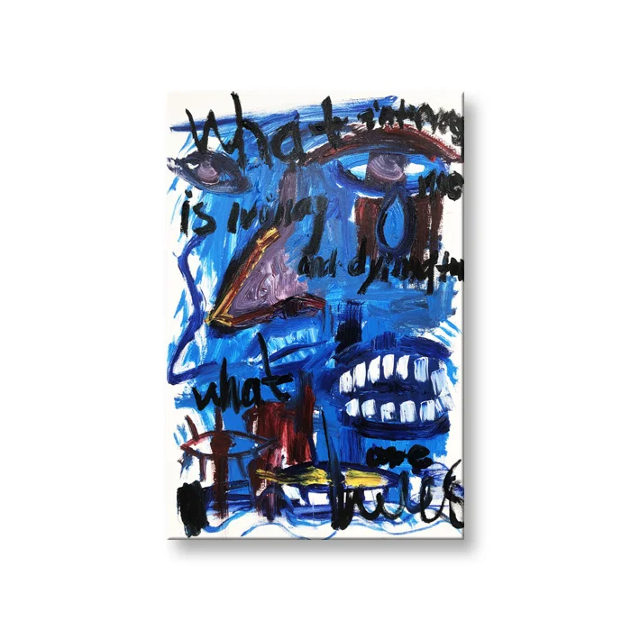 Mixed Faces Abstract Wall Art Handmade Oil Painting for Home Decor