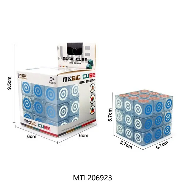 High Quality Speed Smooth Durable 3D Puzzle Cube Toys Transparent 5.7cm 3x3 Magic Cube