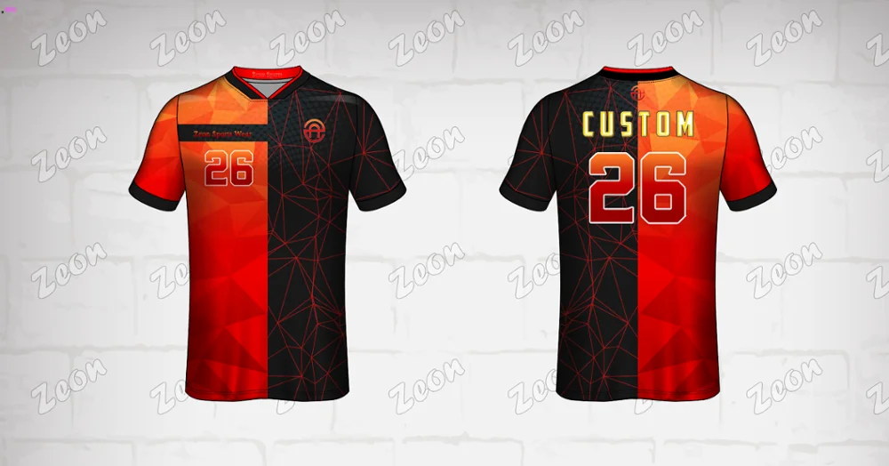 wholesale customized orange design sublimated  factory OEM custom t shirt