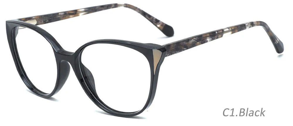 China glasses acetate temple bevel shape TR90 eyeglasses