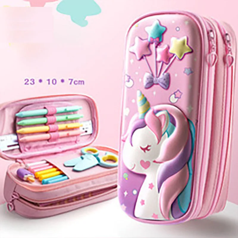 EVA Cute Stationery Bag Small Fresh Pencil Bag Gift Case Shell Case for School Nice Cartoon for Kids pencil case