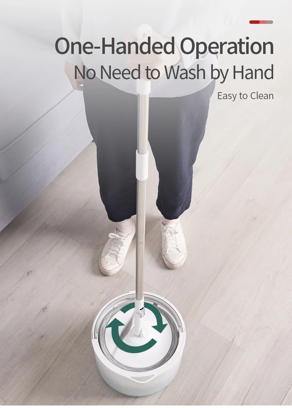 360 Rotation Microfiber Lazy Spin Mop Bucket Set Dirty Clean Separation Bucket  Wringer And Bucket For Mopping