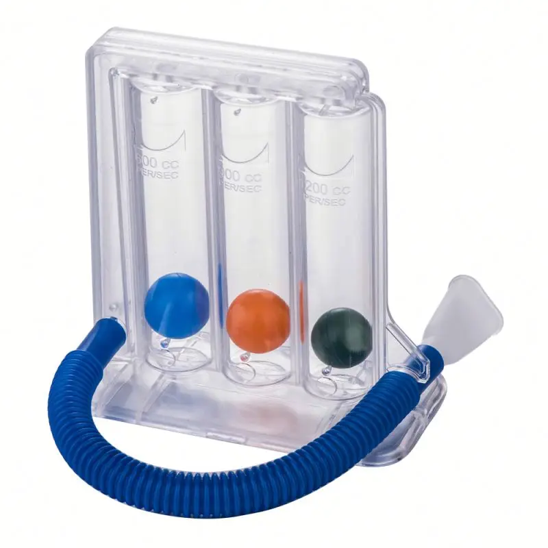 Three ball Medical Incentive Deep Breathing Exerciser Spirometer