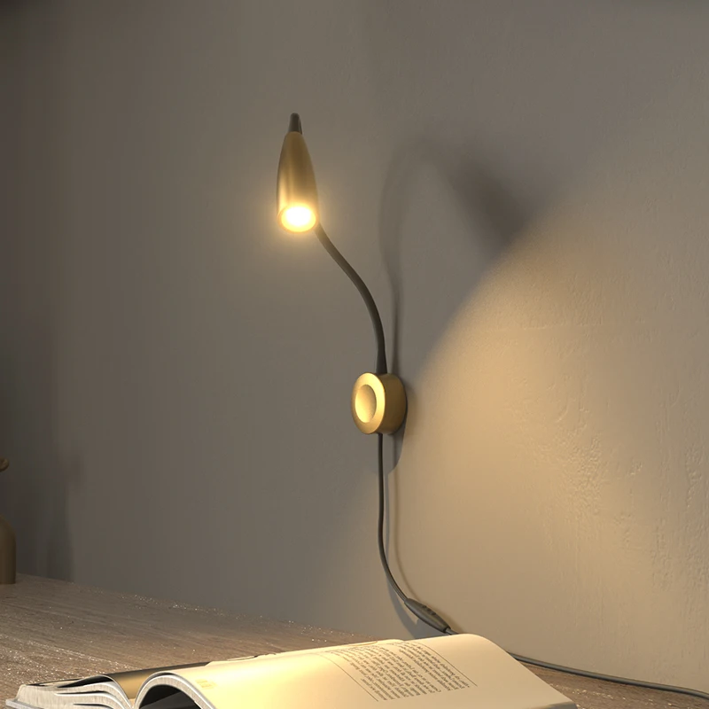 Book Read Light Led Cover Chrome 3 Leg Reading Designer Bed Side For Brushed Metal Lights Floating Standing Night Reading Lamp