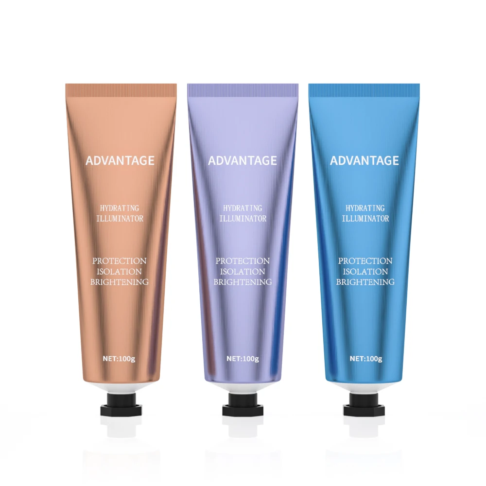 Custom empty pet plastic tube cosmetic packaging facial cleanser hand cream aluminum squeeze soft tube with screw cap