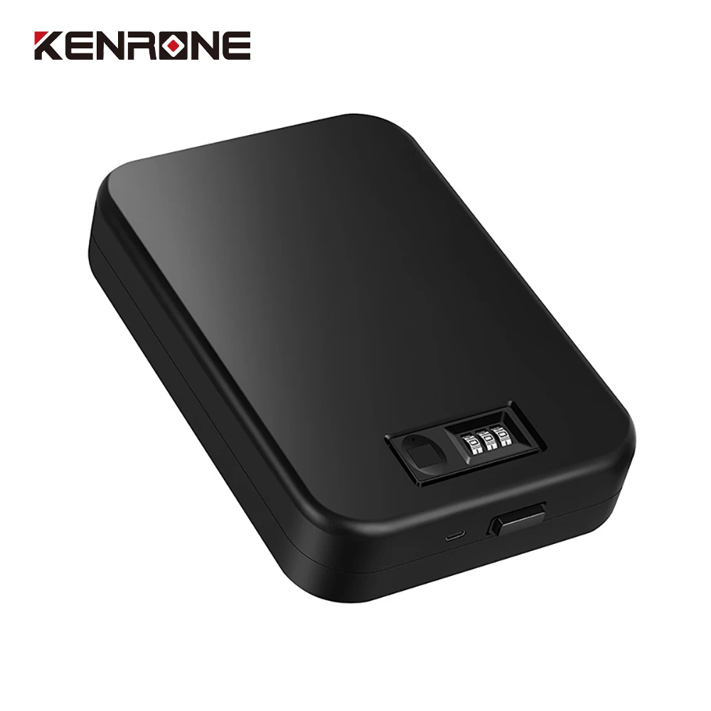 Small Intelligent Portable fingerprint Gun Box Travel Biometric Gun Safe Box