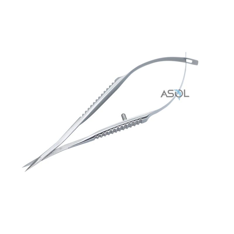 Stainless steel customized micro eye spring ent scissors vannas micro scissors