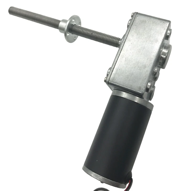 12 Volt 24 V Geared Motor Screw Thread M8 Shaft long Length 116mm Electric DC 12V 24V Speed Reducer 12 To 470rpm Mini Motors