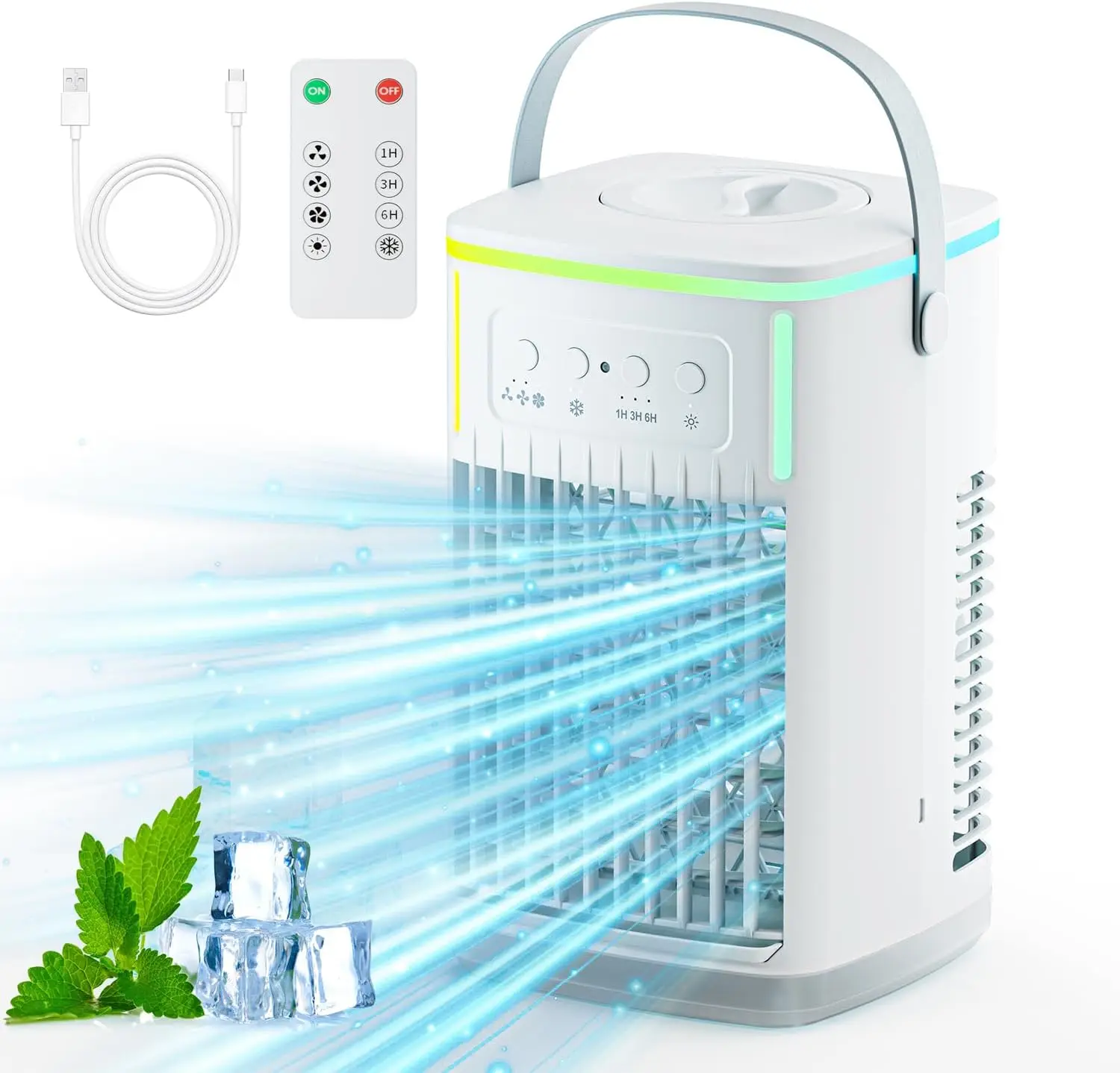 2024 Portable Mini Cooler Air Conditioner For Car New Cheap Portable Air Cooler New Product Desk Air Cooler