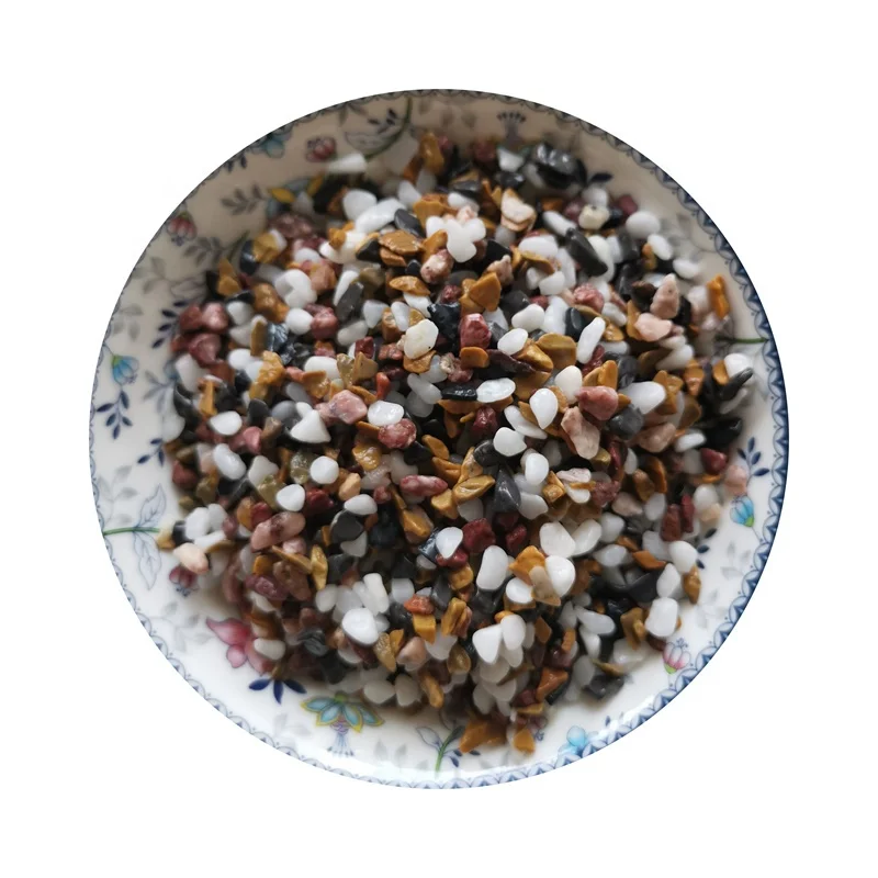 Yellow Color Natural Stone Material marble chippings pebble stone