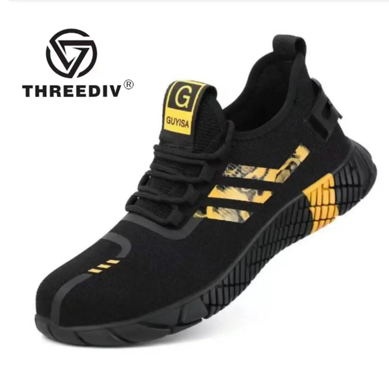 THREEDIV, лидер продаж, износостойкая ударопрочная защитная обувь со стальным носком для мужчин