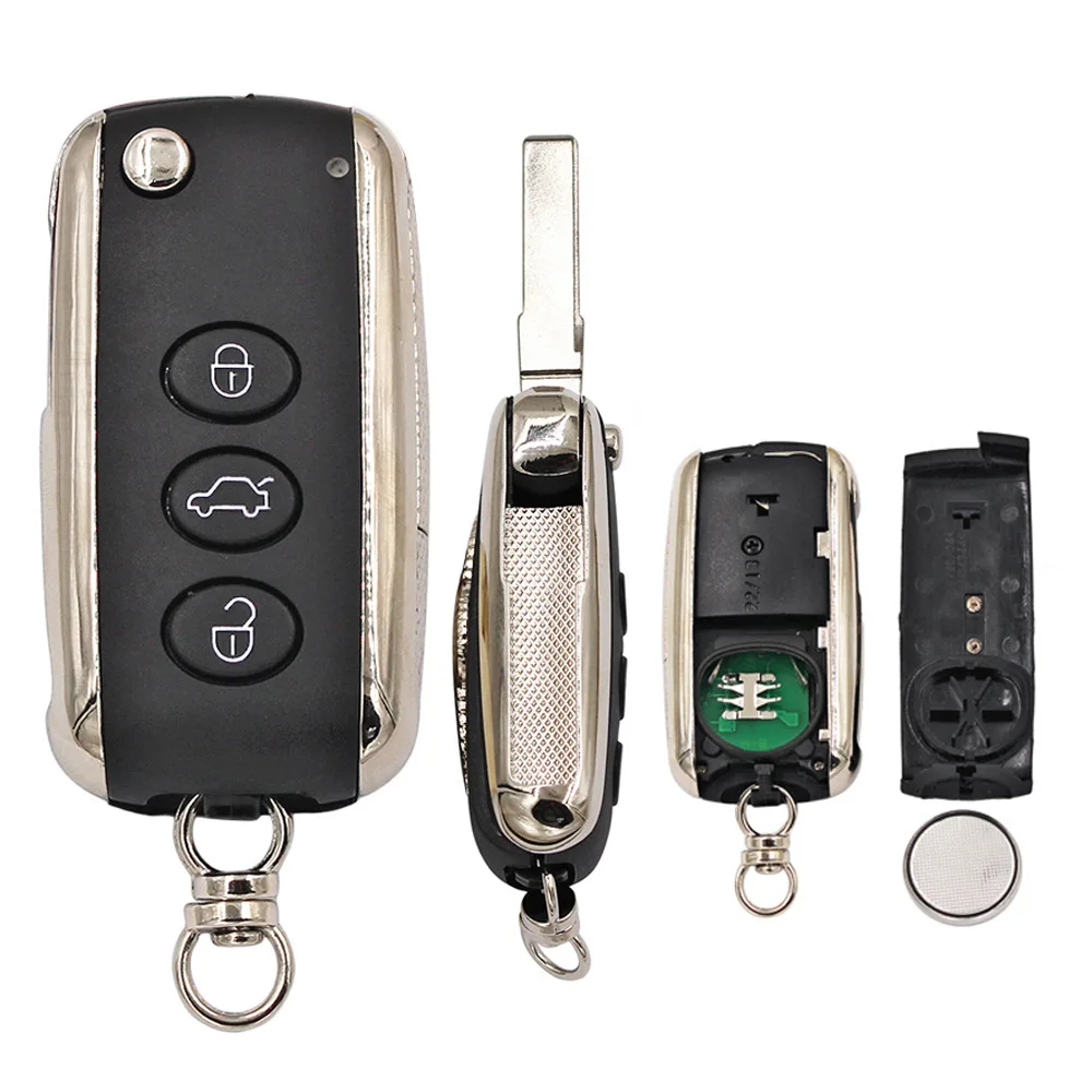 Keyless Go Smart Remote Key ASK 315/433Mhz ID46 Chip for Bentley Continental GT GTC Flying Spur FCC ID: KR55WK45031 KR55WK45032