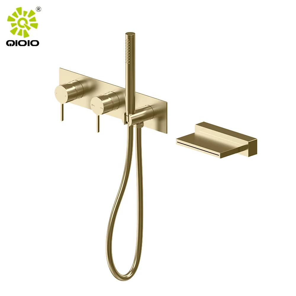 yingchuan sanitaryware  shower set  concealed shower mixer 304 ss   bathroom shower set bathtub  waterfall cascade spout