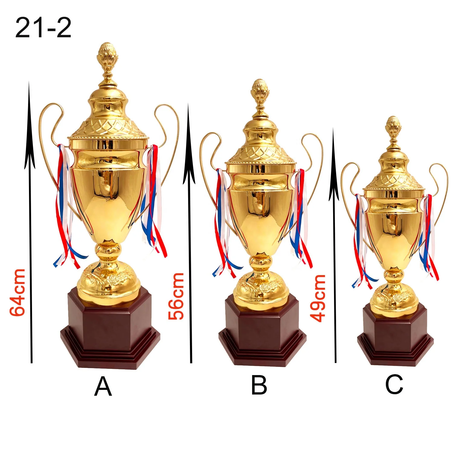 Трофей Кубок для чемпионата по футболу Copa Trofeo с логотипом под заказ золотые металлические большие роскошные награды трофей