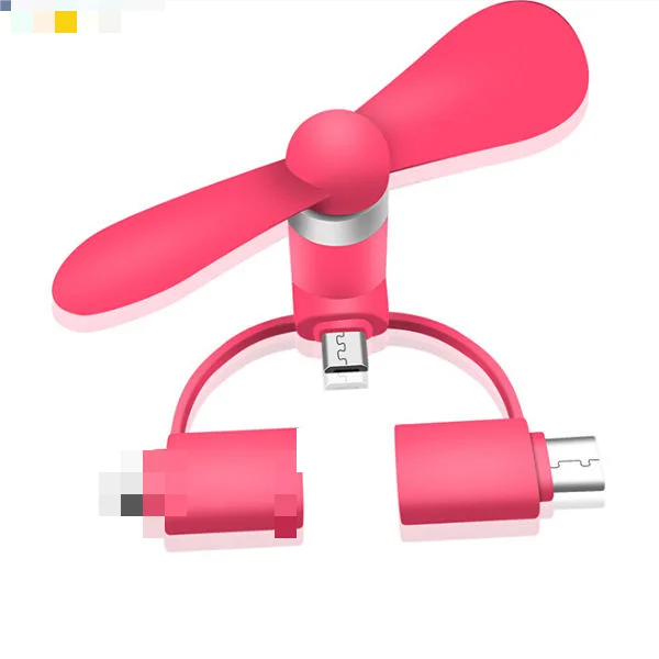 2024 Mini Electric 3-In-1Phone Fan Advertise Promotional Gifts USB Port Portable Mini Smart Phone Laptop Fan
