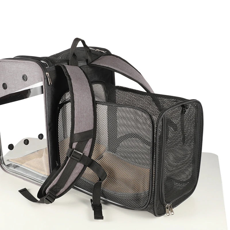 new design clear PVC breathable backpack expandable cat carrier