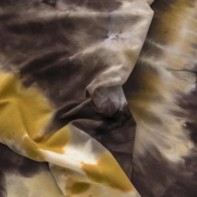 OEKO-TEX STANDARD 100 Custom Printed Tie-dye Bamboo Spandex Fabric Print For Eco-friendly Baby Clothes