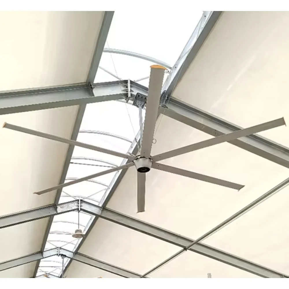 China best price cow pasture farm 10ft 12ft 1500w air cooling fans pmsm industrial ceiling big ass fan AC hvls fan motor