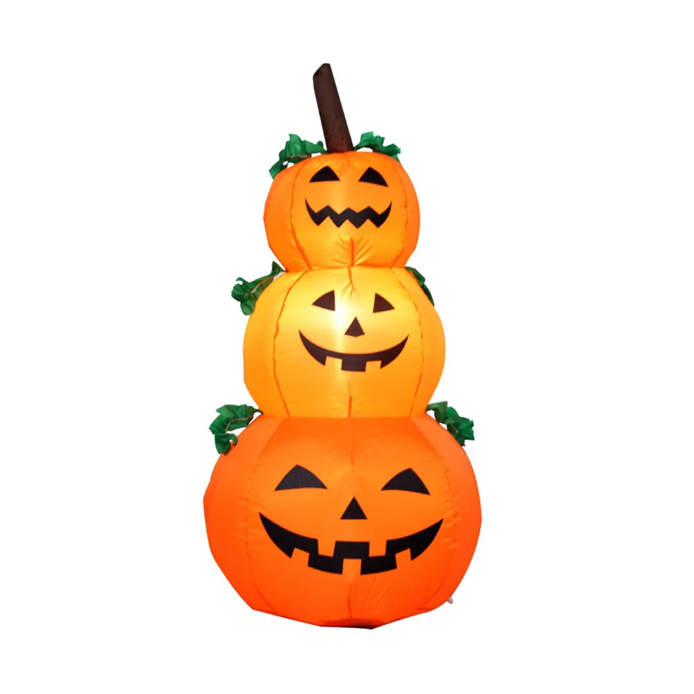 Pumpkin Shape Inflatable Blown Up Model 1.2m Pumpkin Ghost Halloween Decor