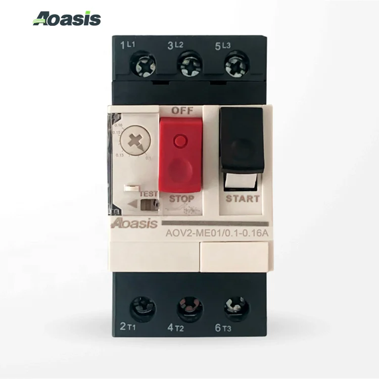 AOV2-ME05 0.63A-1A GV2ME motor thermal protector within rated current range