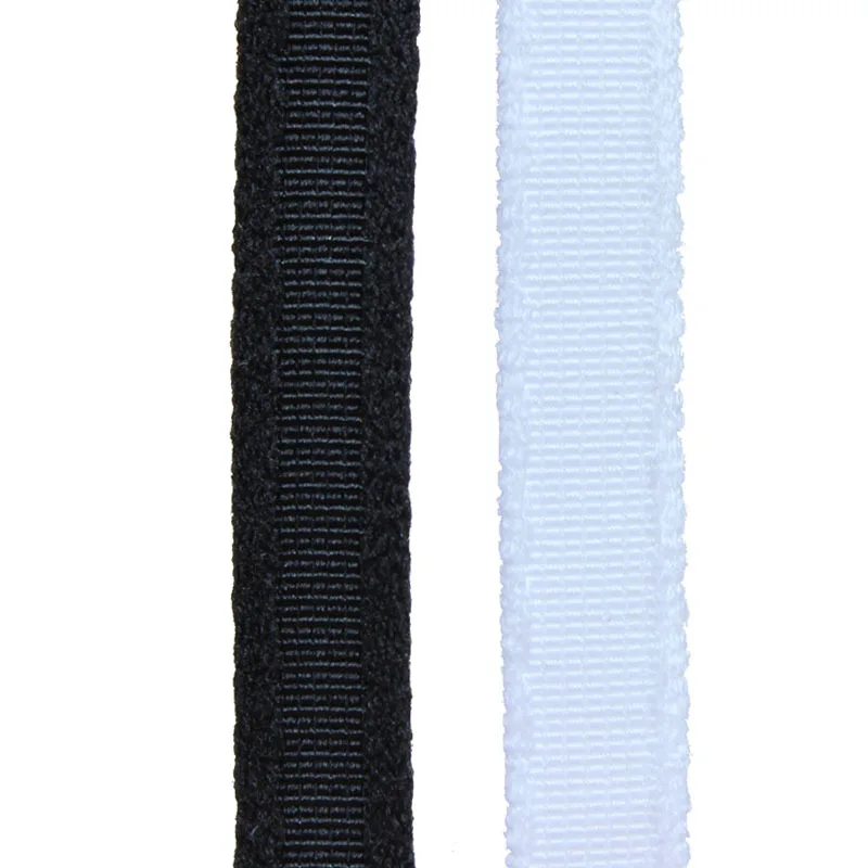 LS124 1cm Elastic Bra Steel Ring Webbing Bright White Black Nylon Steel Ring Cover Underwear Corset Swimwear Accessories