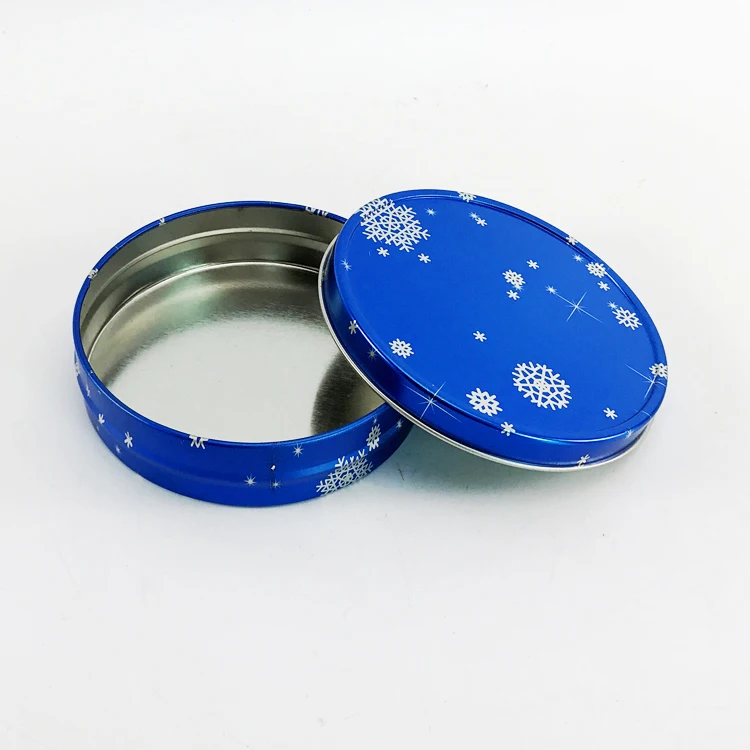 
Custom Design Tinplate 2 Pieces Structure Cheap Small Size Round Tin Box Tin Case 
