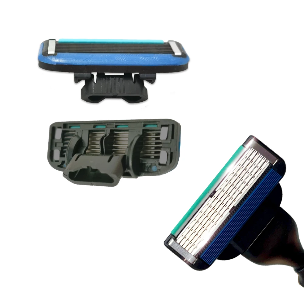 Spolo Metal Handle Manual System Razor With 6 Layers Blade Pivoting Shaving Head For Men Beard Care