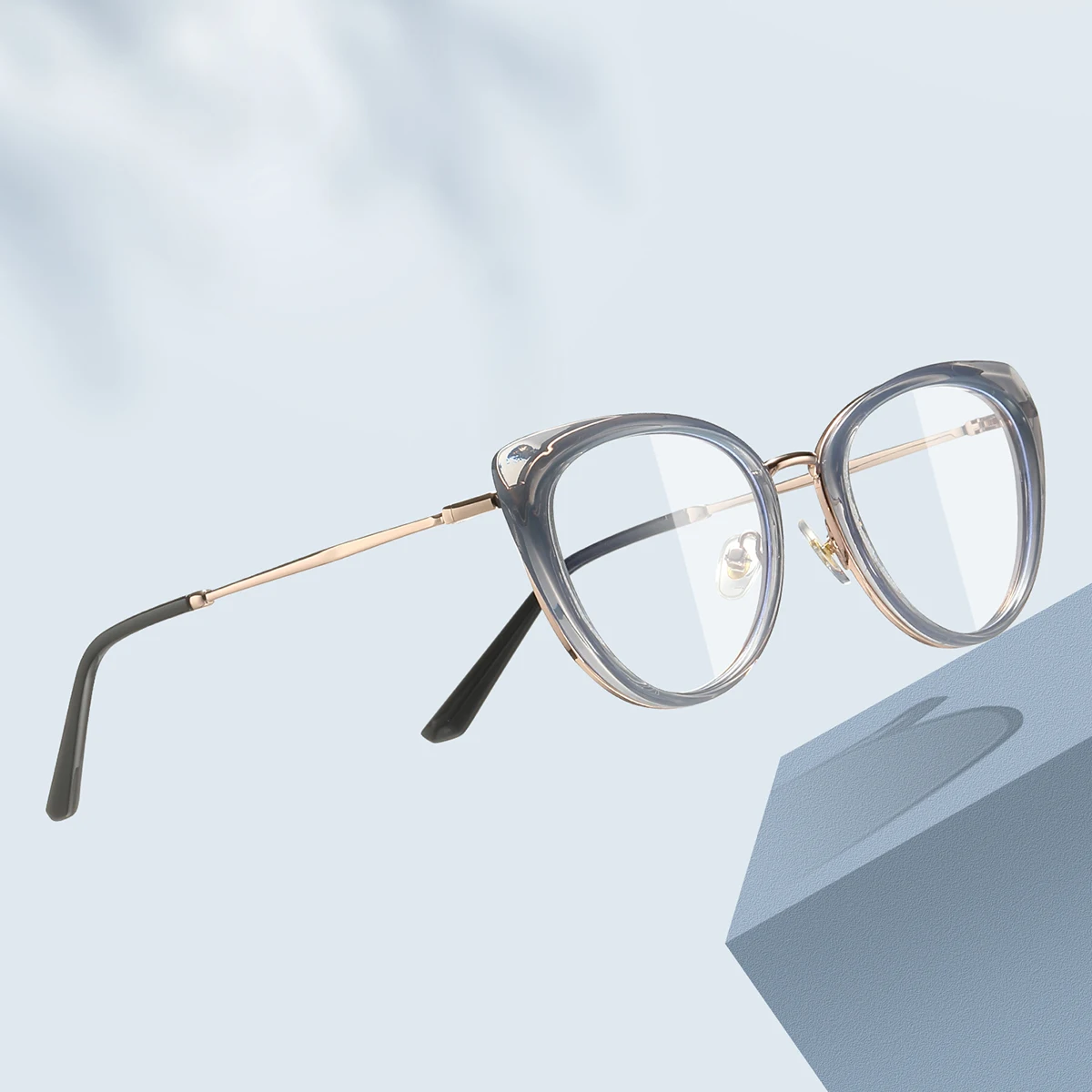 AMEXI Fashion Anti blue light Glasses TR90 Metal Cat Eye Eye glasses frame women men Optics Glasses wholesale