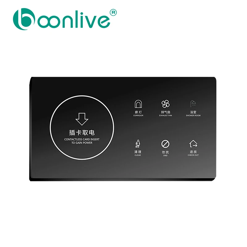 Boonlive Shenzhen Electrical Glass Panel RS485 Remote Led Smart Wall Switch Socket For Light Control For Home