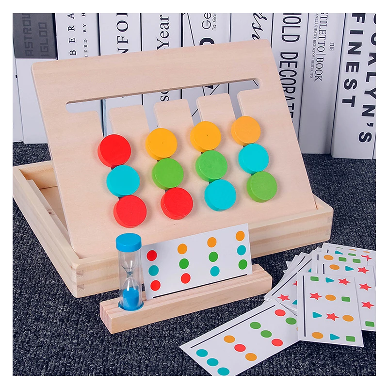 Wooden Montessori Teaching Aids Logic Thinking Training Puzzle Early Education Toys