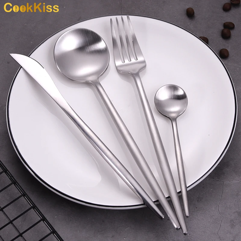 Luxury Cutipol Stainless Steel Couvert Set White And Silver Cutlary Chopstick Spoon Fork Gold Flatware