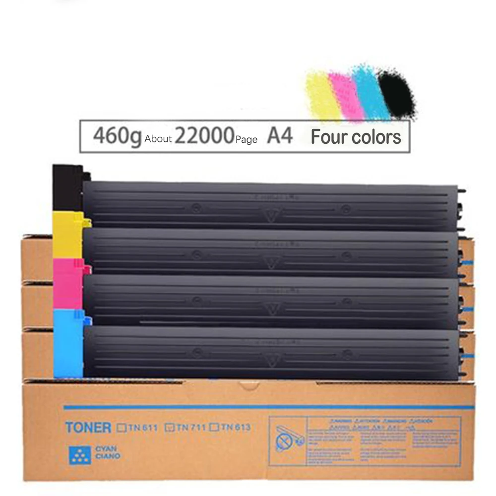 for KONICA MINOLTA TN711 powder box C754 toner C654 toner 754e Minolta original quality 654e color powder