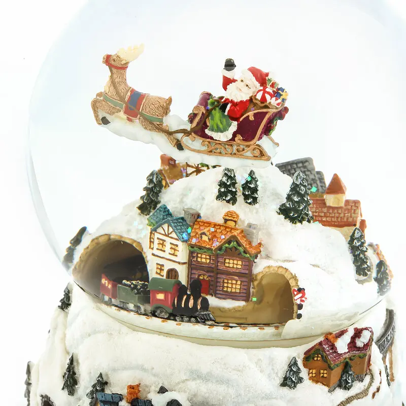 Snow Globe Christmas Water Globe Christmas Decoration  Crystal Ball Snow Globes with Snowman Spinning