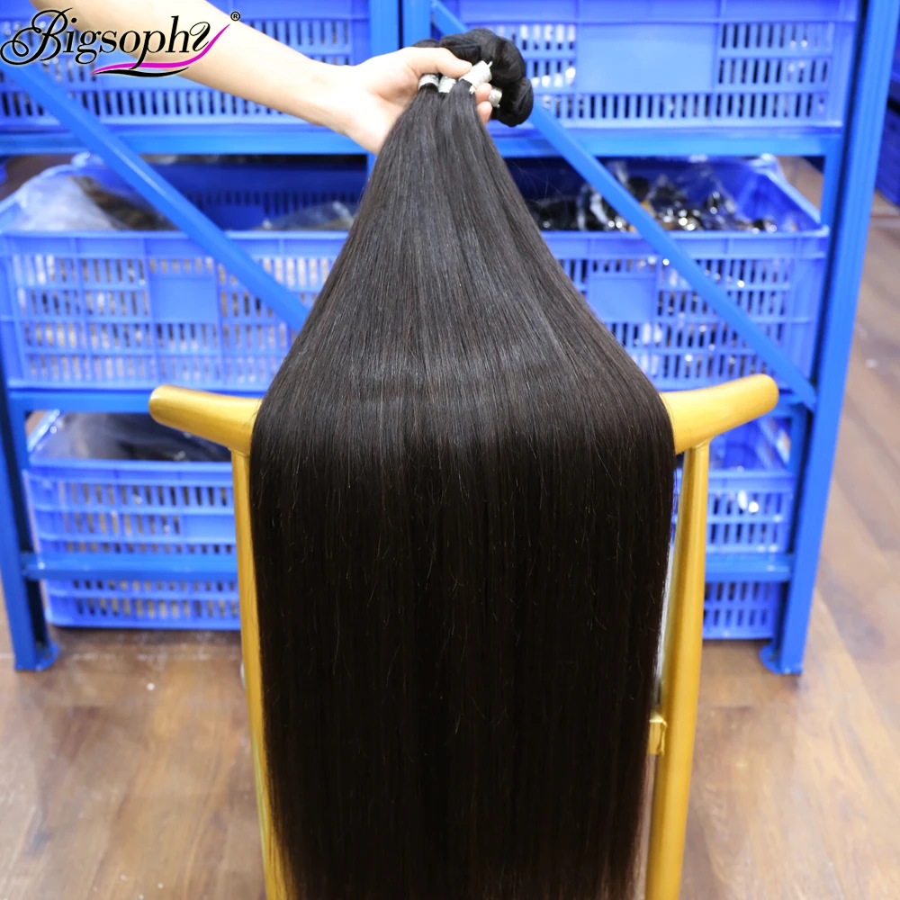 Wholesale Human Hair Bundles,Natural Color Straight Hair Weaves With Raw Cuticle Aligned Hair From China