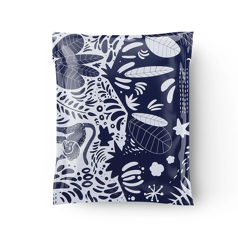 Online e-commerces sealable double strips glue poly mailer plastic recycle t shirt black shipping bags for clothes