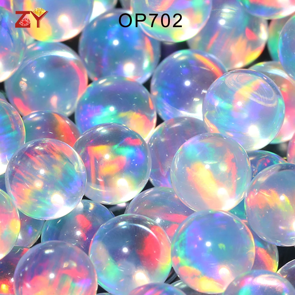 2-10mm Resin Free Synthetic Sphere Opal , Galaxy Opal Bead , High Temperature Gilson Loose Opal for Glass Compatible