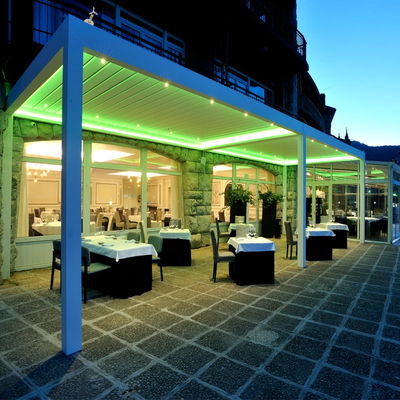 outdoor furniture luxury garden gazebo motorized aluminum automatic pergola