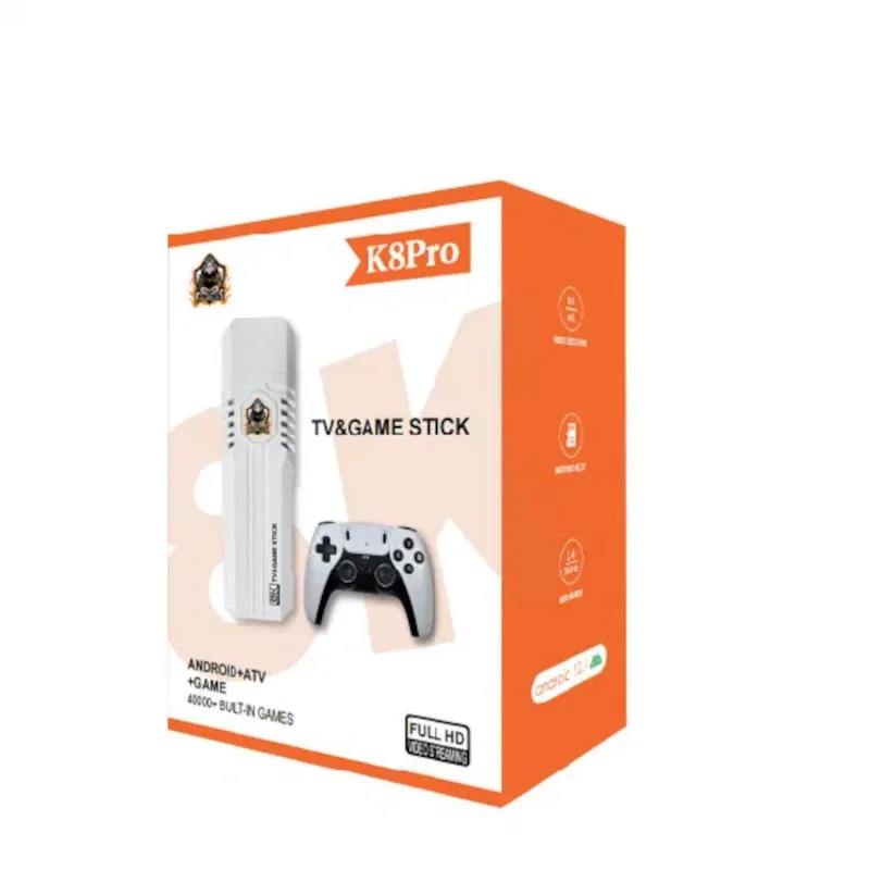 K8PRO Dual System Android 121 ATV Game Box H313 CPU 2GB RAM 16GB Storage 8K UHD Output Dual WiFi BT40 40000 Games 3D PSP Support