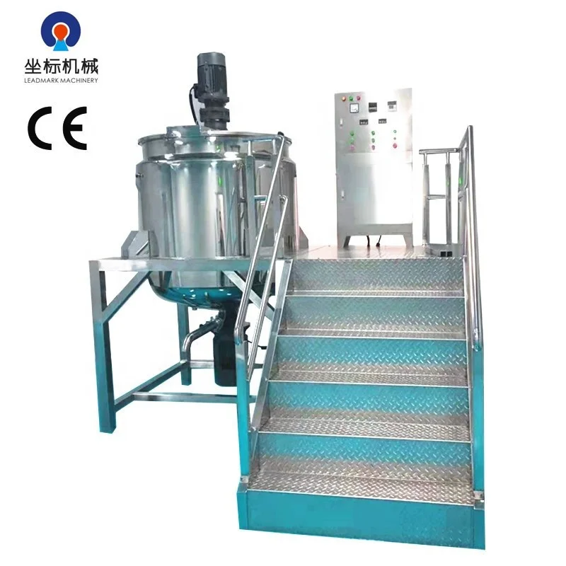 Liquid washing jacketed electricity heating emulsifying mixer for shampoo/lotion/liquid soap/liquid detergent