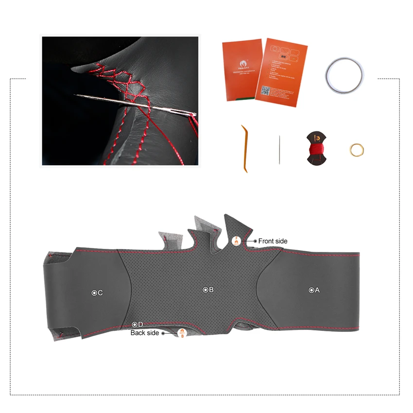 Hand Stitched Real Nappa Leather Steering Wheel Cover for Mercedes Benz W205 AMG 43 45 C117 C218 W213 X253 C253 W166 W222 R172