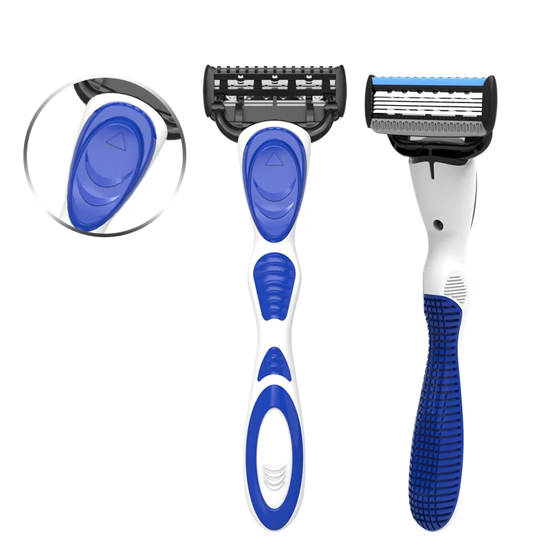 Low Price Plastic Handle Razor 5 Blade Shaving Razor Man Reusable Recycled Razor