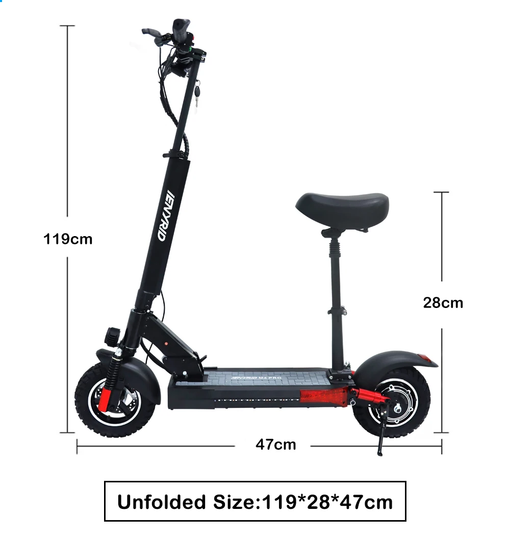 
2021USA Warehouse 48V 16AH Electronic Mobility Scooter Foldable 150kg Max Load 500W Electric Scooters in Europe Warehouse 