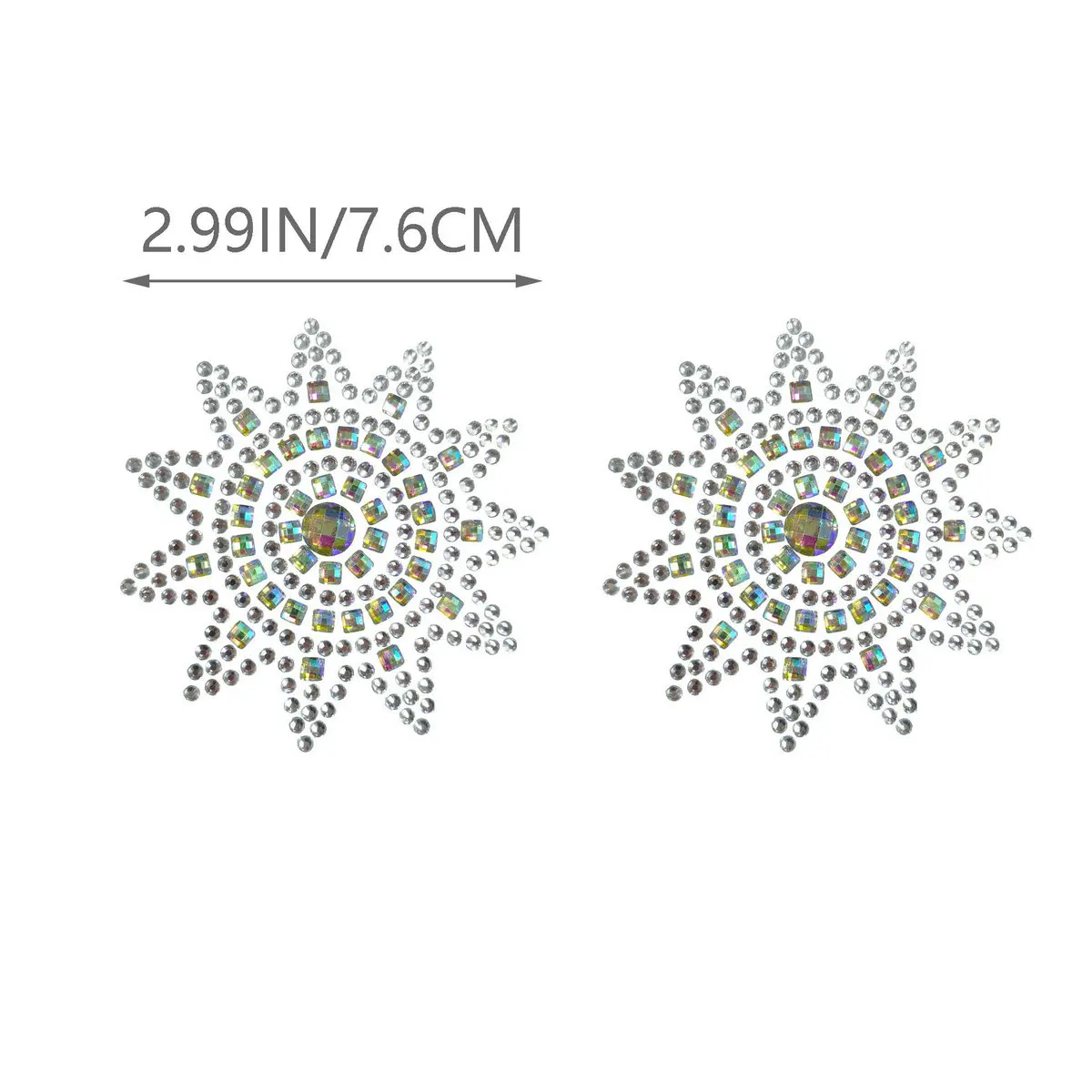 Hot Sale Breast Rhinestone light up Nipple Pasties Body Jewelry Adhesive Crystal Stickers Sexy Nipples Pasties Covers for Women