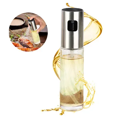 Hot-selling Oil Spray Bottles Stainless Steel Refillable Oil Sprayer Oil Vinegar Dispenser Bottle for Cooking BBQ Salad