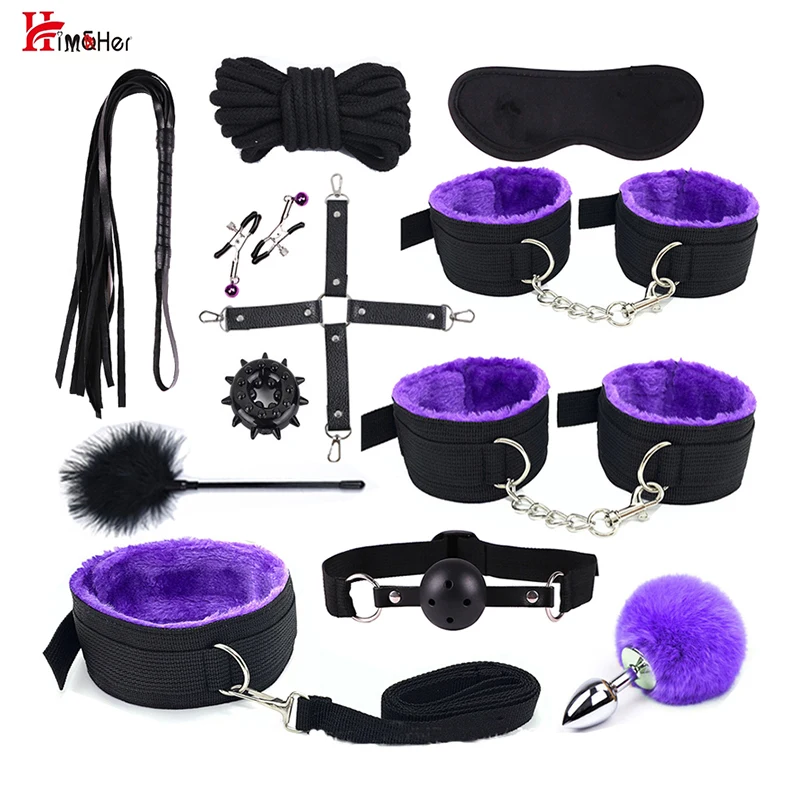 
China Factory Mayoreo Eroticos Sm Bondage Set Kit Fetish Restraint Juguetes Sexuales Para Hombre Mujere Bondage Gear 