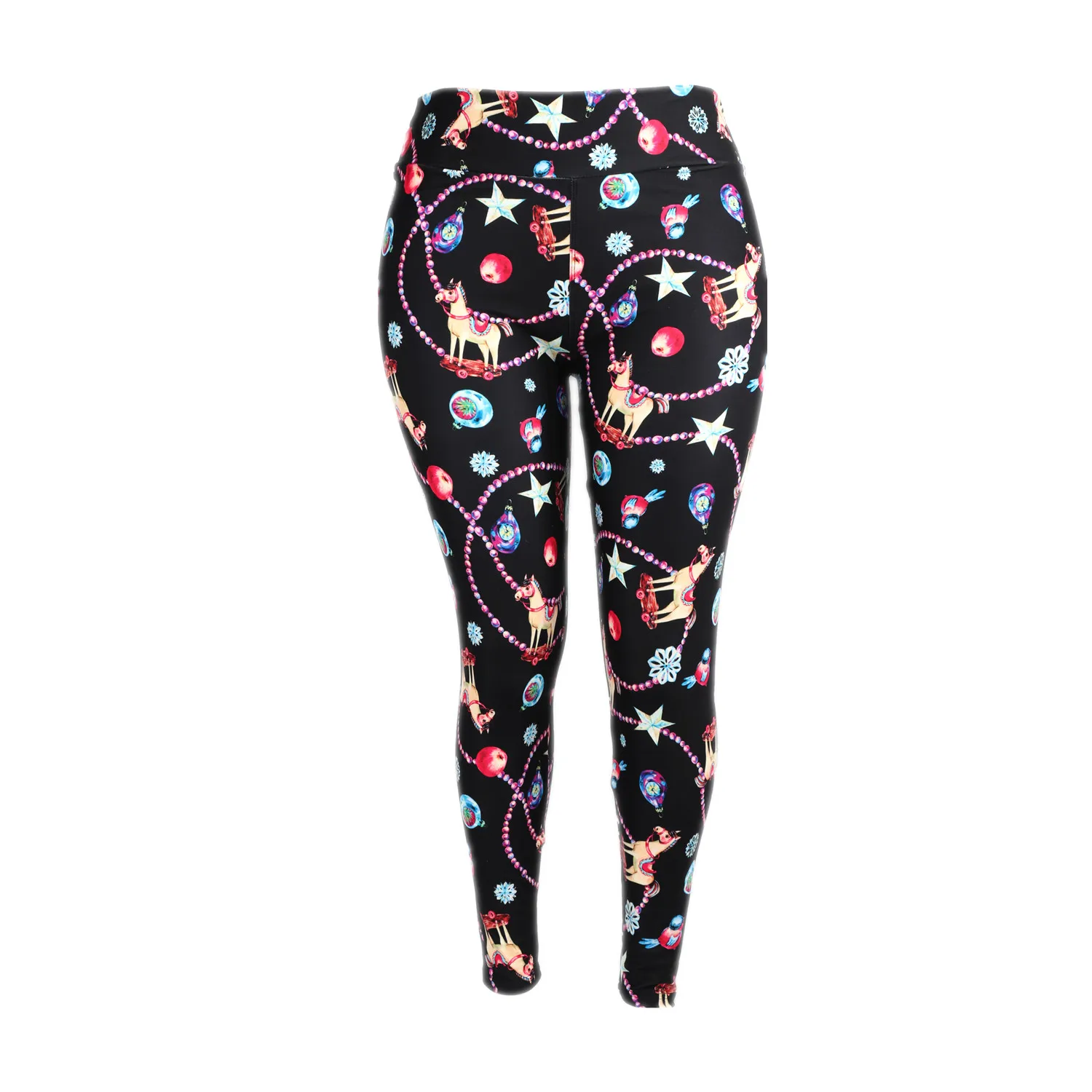 Оптовая продажа Мягкие плотные эластичные брюки из полиэстера и спандекса модные женские леггинсы hobbyhorse для праздников нового