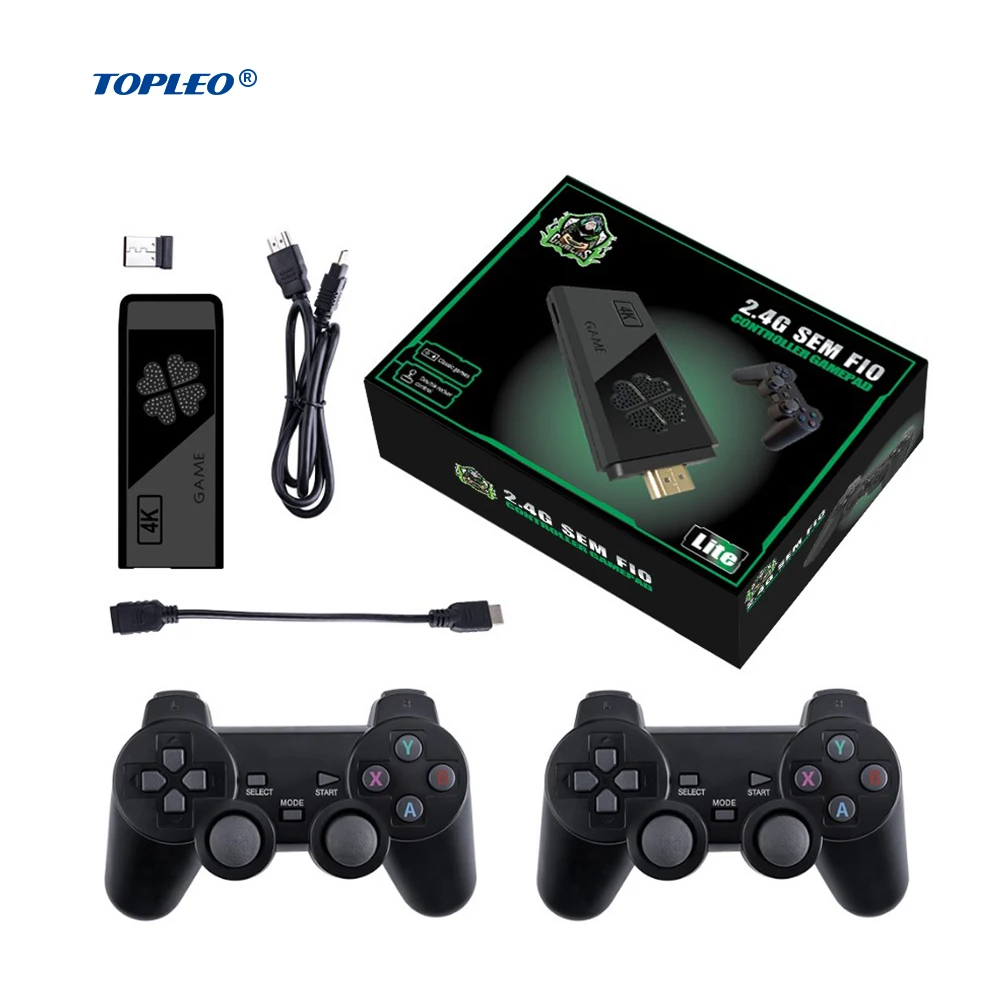 Topleo Video Game Console classic retro portable HD 3500 10000 games console mini 4k game stick
