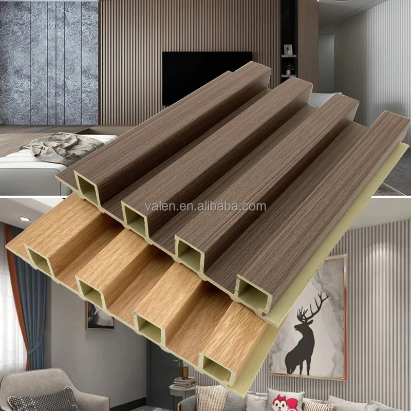 Waterproof Hotel Project Wood Plastic Composite Indoor Covering Cladding Interior Fluted 3D Wpc Wall Panels Wall Interior Boards